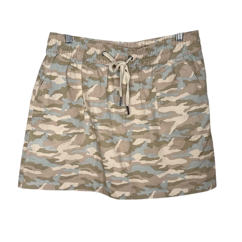 Blue Rain Women's Mini Camo Drawstring Skirt Size Large